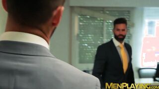 Suit sex with two executive branch directors in real office