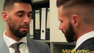 Suit sex with two executive branch directors in real office