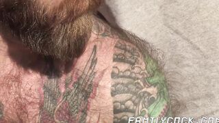 Backyard raw doggy style fucking between stepdad and his son