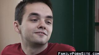 Angry two daddies drilling a horny teen in a heated threeway
