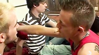 Twink seduces while smoking cigars turns to sensual orgy