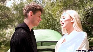 Taking my tgirl out camping gets me laid