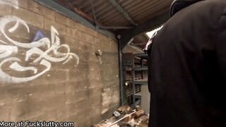 A goth cheats on her boyfriend and gets fucked by two black guys