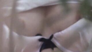 Young horny Japanese girls masturbation ends on secret tape