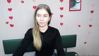 Young Ukrainian blonde in red panties