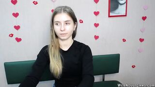 Young Ukrainian blonde in red panties