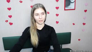 Young Ukrainian blonde in red panties