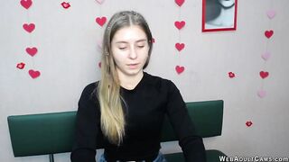 Young Ukrainian blonde in red panties