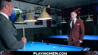 Elegant bearded man fucks man in suit doggystyle Daken Lukas