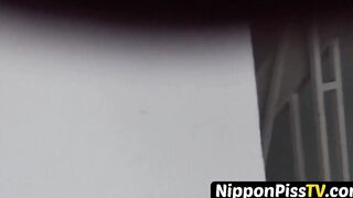 Tasteful Japanese angels recorded during pissing time
