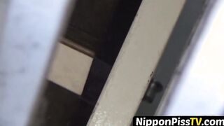 Tasteful Japanese angels recorded during pissing time