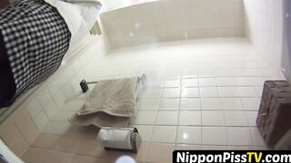 Tasteful Japanese angels recorded during pissing time