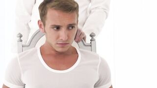 Handsome twink Cameron Basinger spraying cum to Legrand Wolf