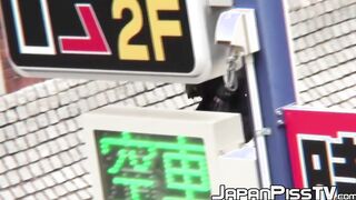 Japanese schoolgirls are peeing while voyeur films them