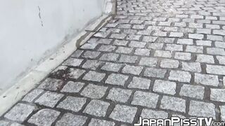 Japanese babes filmed on hidden cam while peeing outdoors