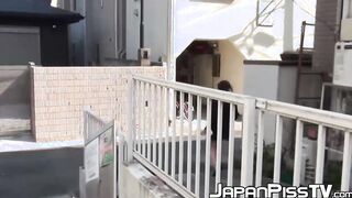 Japanese babes filmed on hidden cam while peeing outdoors