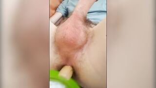 Fuccboi1999 - hardcore wooden dildo fuck and stretch