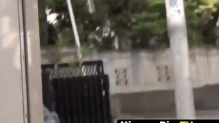 Secret camera recorded unusual Japanese darlings pissing outside