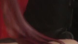Lesbian mistress tortures and dildo fucks submissive