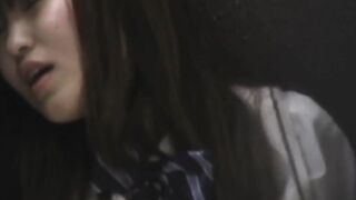 Japanese student pees her underwear subsequent to scouring herself