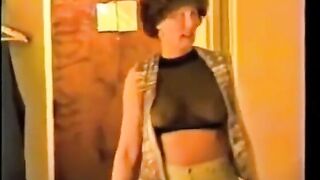 Girl taking on her first Gang Bang