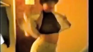 Girl taking on her first Gang Bang