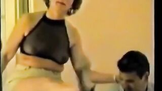 Girl taking on her first Gang Bang