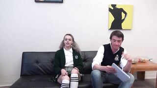 Premature cum on lover's leg