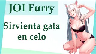 JOI Furry animated. Sirvienta maid en celo.