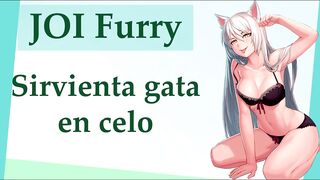 JOI Furry animated. Sirvienta maid en celo.