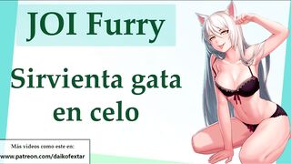 JOI Furry animated. Sirvienta maid en celo.