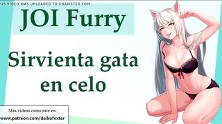 JOI Furry animated. Sirvienta maid en celo.