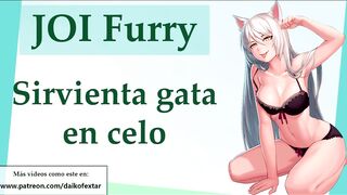 JOI Furry animated. Sirvienta maid en celo.