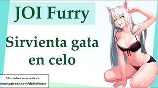 JOI Furry animated. Sirvienta maid en celo.