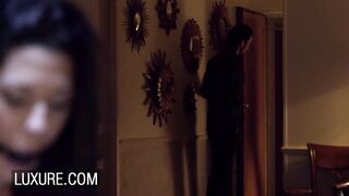 Alexa Tomas inside bondage dress insane sex with 2 guys