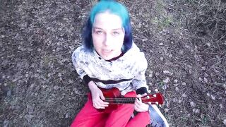 Boned a singing bimbos into the woods by the road