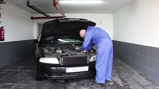 Anastasia Lux and the mechanic