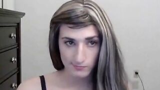 Cute crossdresser tease
