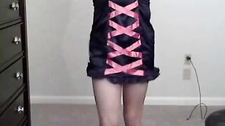 Cute crossdresser tease