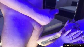 18yo StepSister with Glasses does a Deep