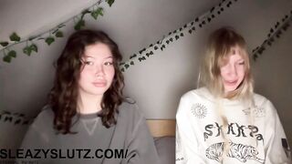 Blonde and Brunette Teen Boobies Show Off