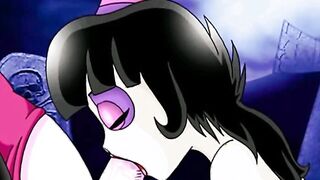 Famous toons sloppy blowjob