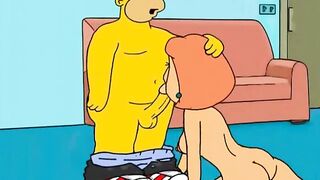 Famous toons sloppy blowjob