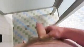 sucking off a stranger in men's shower