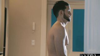 Busniessman wakes up to cleaner fuck