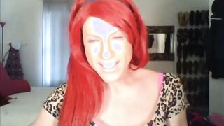 Hot crossdresser with nylons