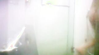 stepmom points shower head at cunt (hidden)
