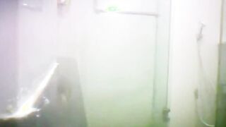 stepmom points shower head at cunt (hidden)