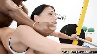 Mona Azar Loves Teasing Mazee The Goat In The Gym Before She Takes A Ride On His Big