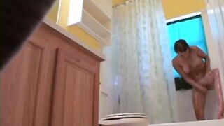 Stepdaughter 19 shaves pussy in shower (hidden cam)